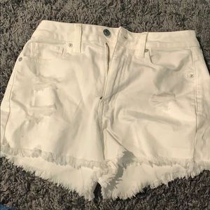 Mom white jean shorts